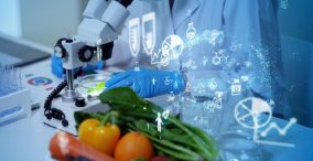 فناوری های غذایی - یک مرد در آزمایشگاه در انجام آزمایش میوه و سبزی